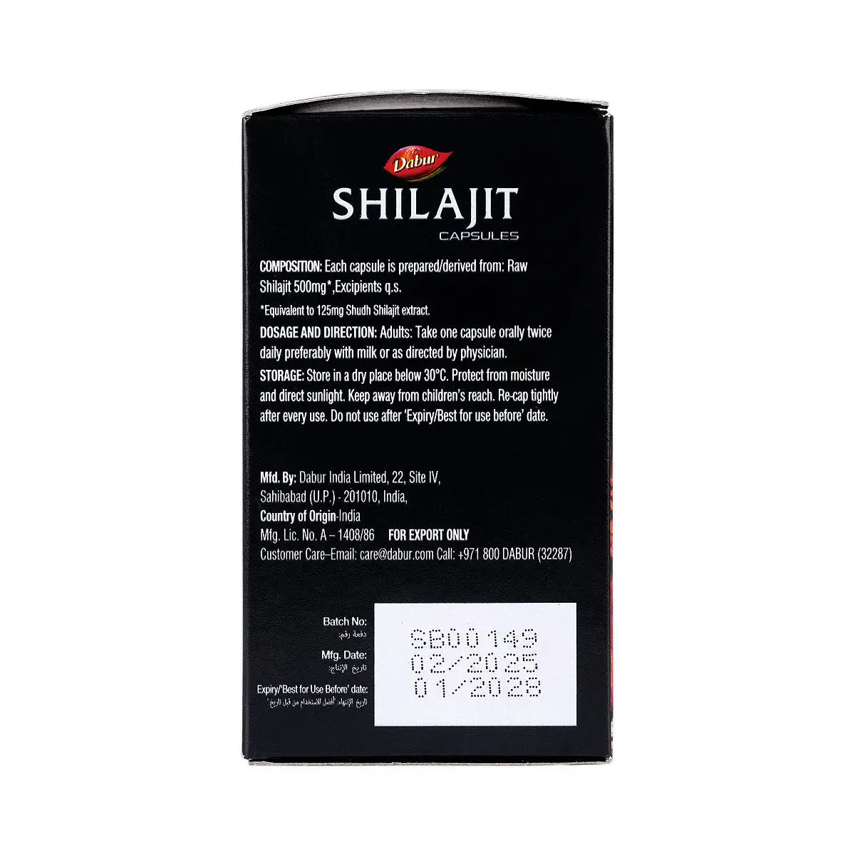 Dabur Shilajit Premium Vitality 100 Capsules