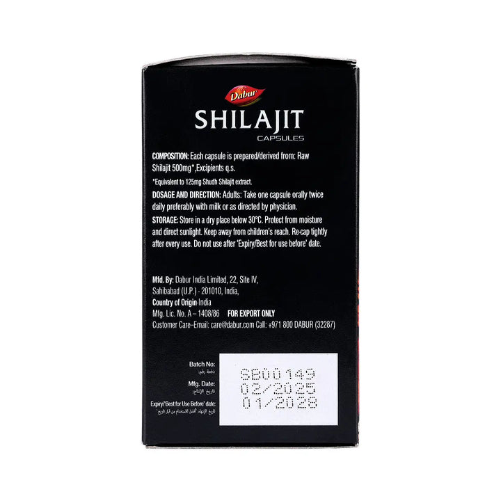 60742-Dabur Shilajit Premium Vitality 100 Capsules +8