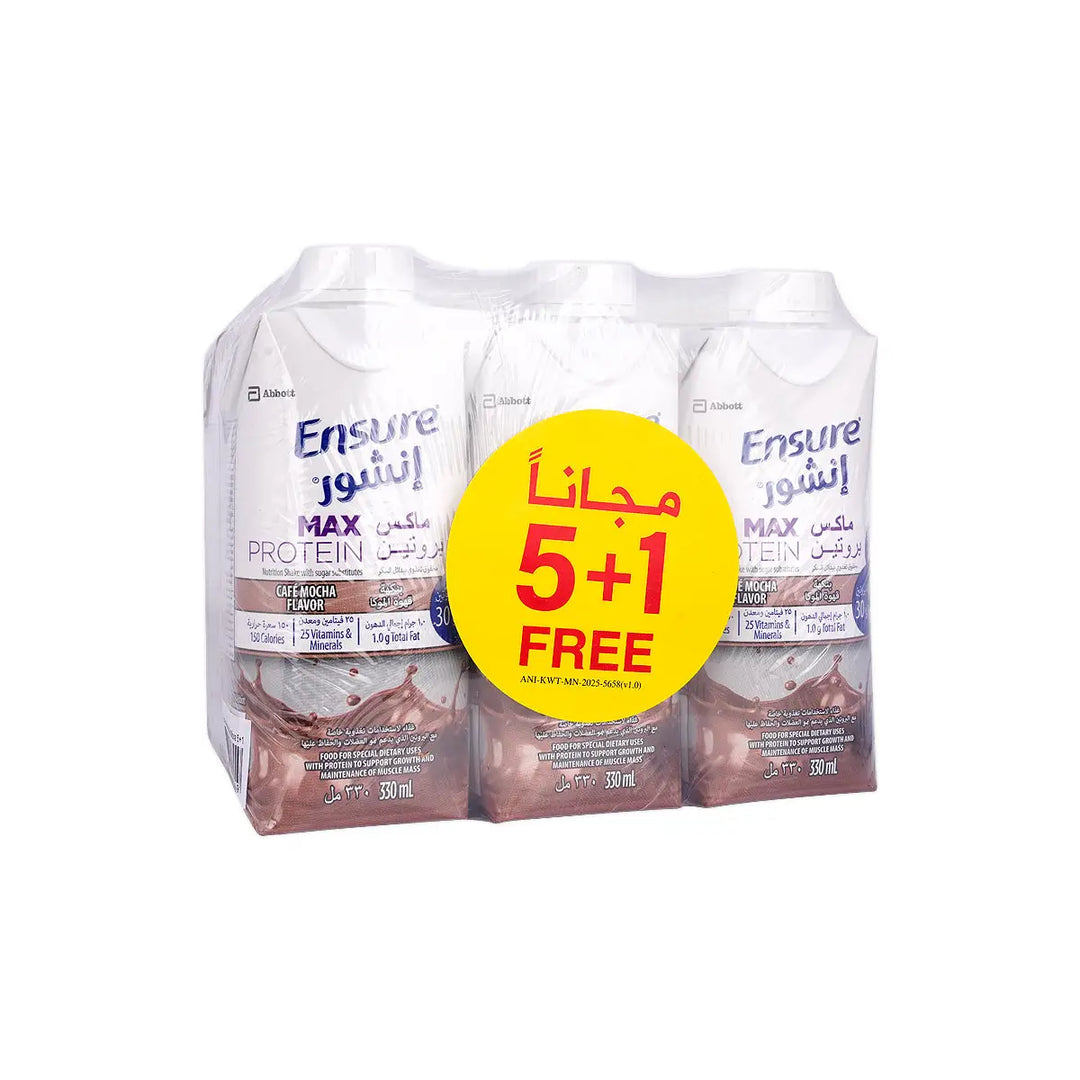 60764-Ensure Max Protein Cafe Mocha 330mL (5+1 Free) +1