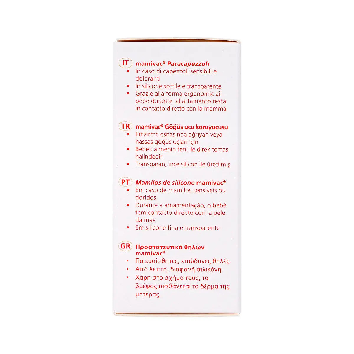 mamivac Nipple Shields Conical 18mm - S (Box/2pcs)