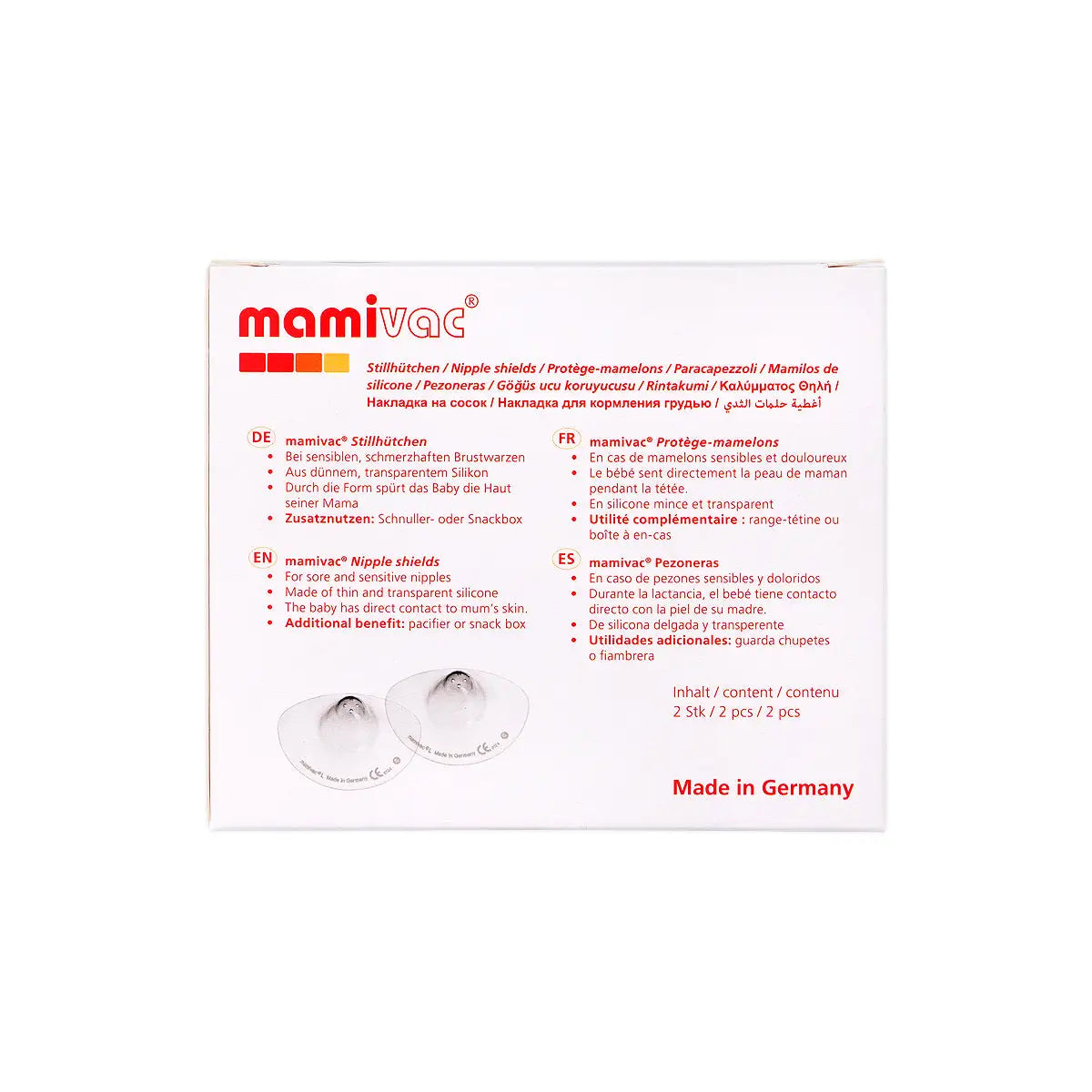 mamivac Nipple Shields Conical 28mm - L (Box/2pcs)