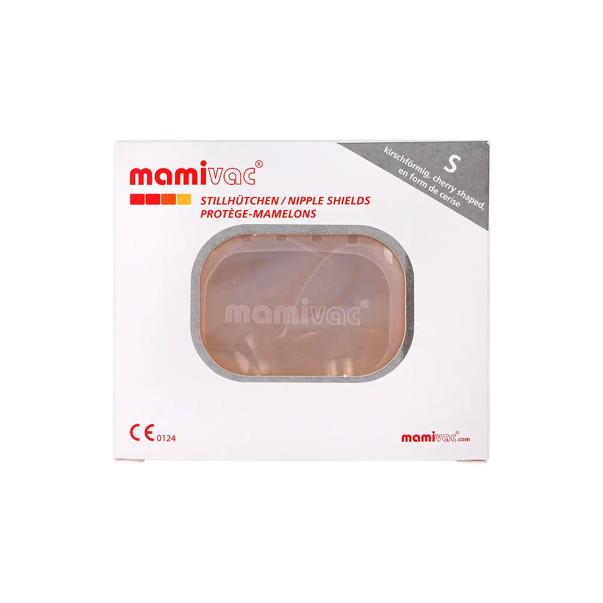 3-mamivac Nipple Shields Cherry Shape 18mm - S (Box/2pcs) +2