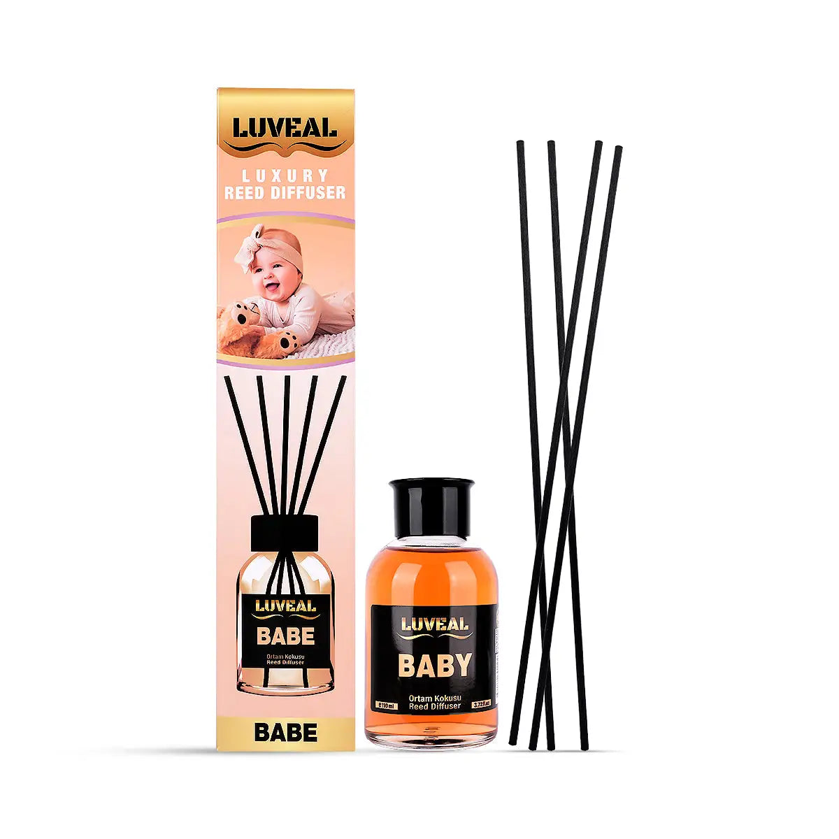 5-Luveal Luxury Reed Diffuser 110ml-Baby +4