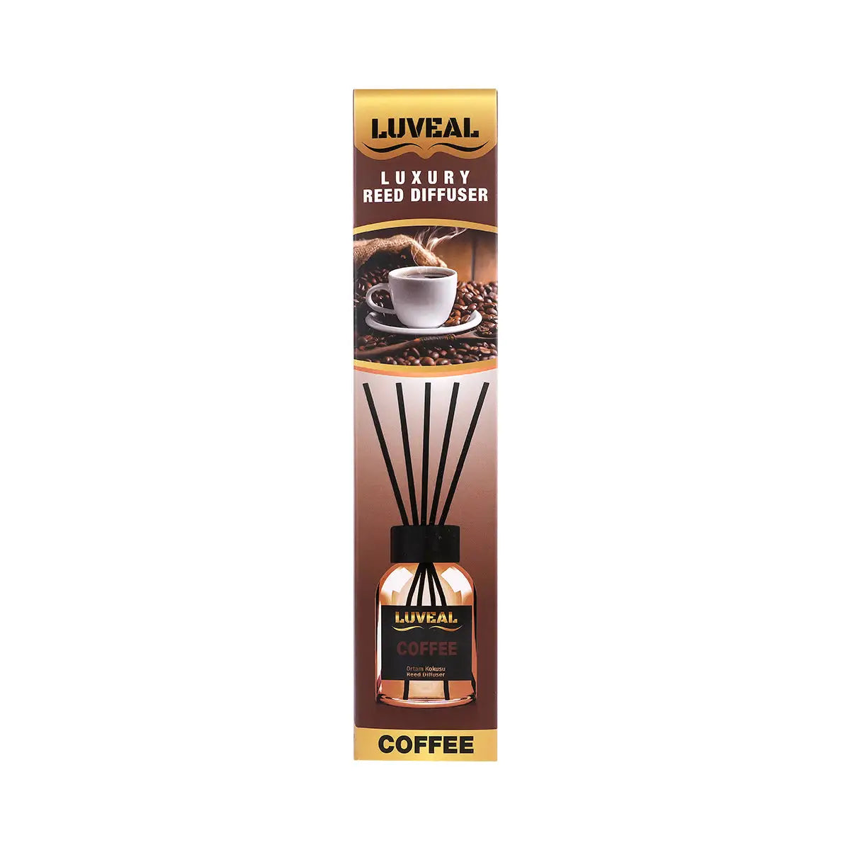 1-Luveal Luxury Reed Diffuser 110ml-Coffee