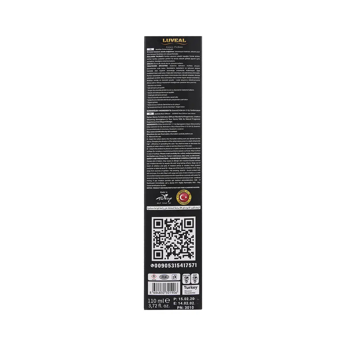 2-Luveal Luxury Reed Diffuser 110ml-Coffee +1