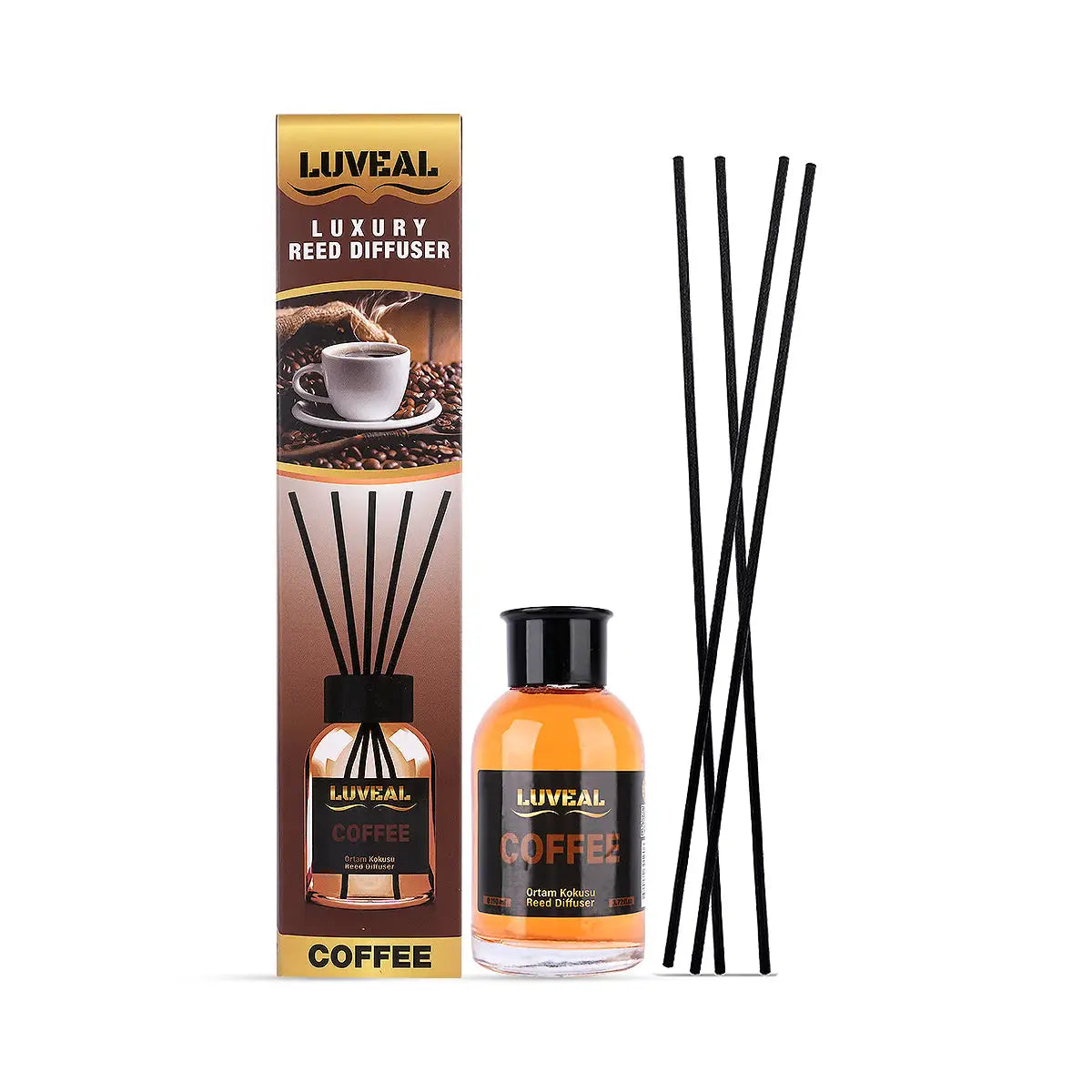 5-Luveal Luxury Reed Diffuser 110ml-Coffee +4