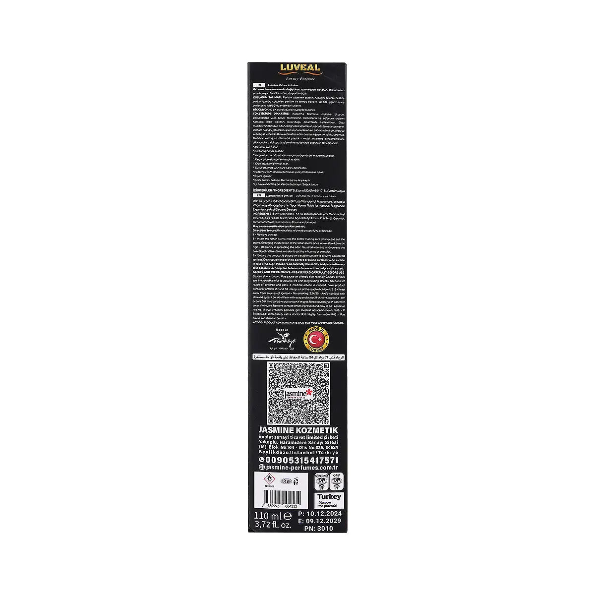 2-Luveal Luxury Reed Diffuser 110ml-Vanilla +1