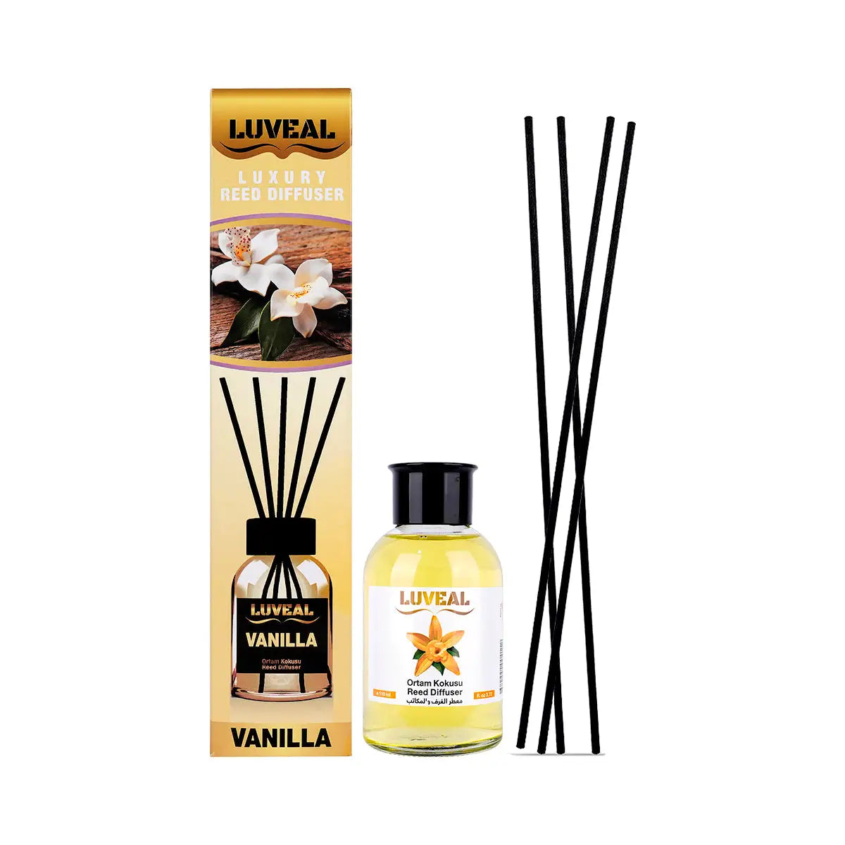5-Luveal Luxury Reed Diffuser 110ml-Vanilla +4