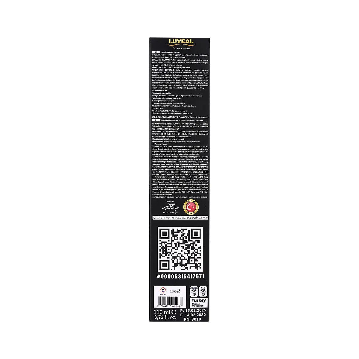 2-Luveal Luxury Reed Diffuser 110ml-Blueberry +1