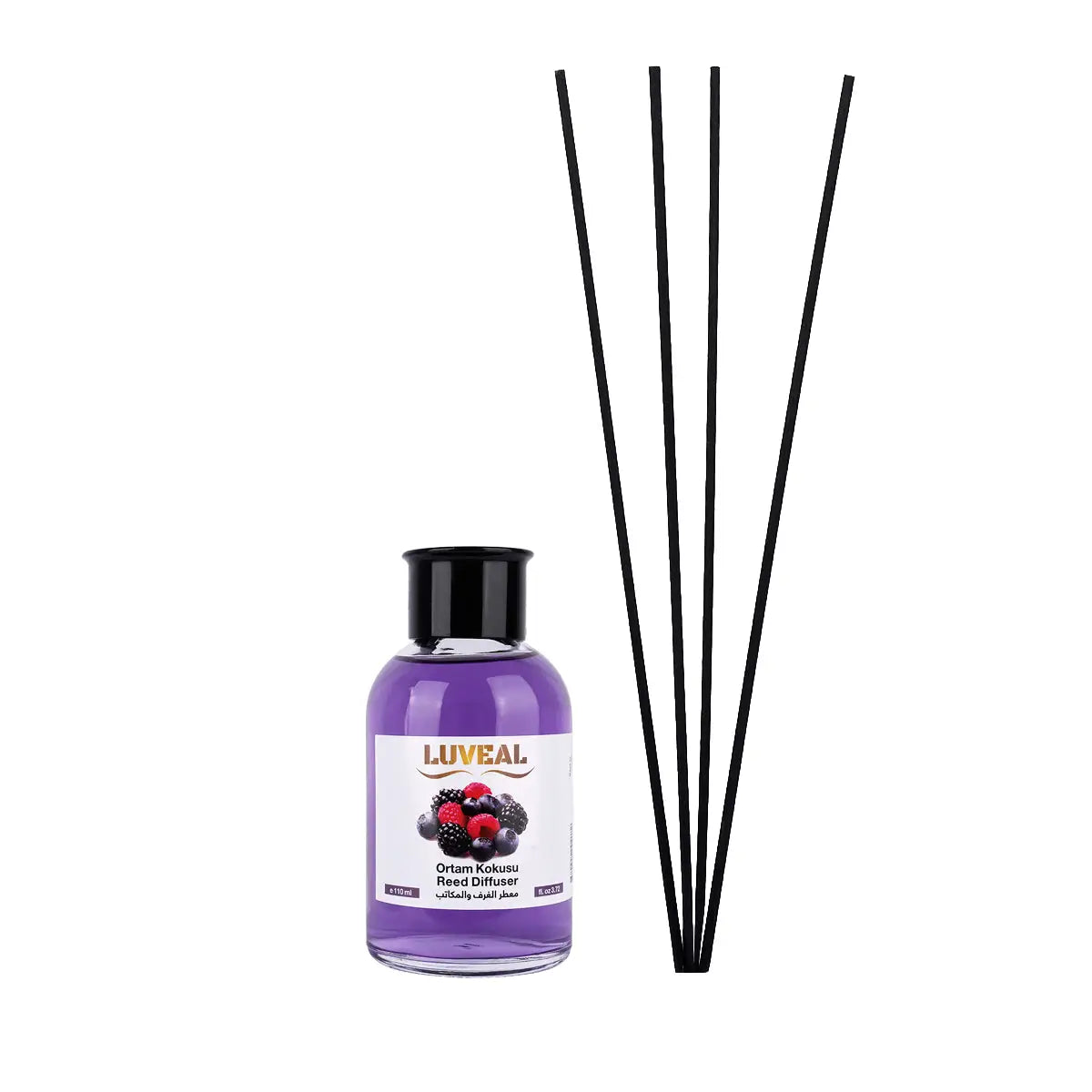 6-Luveal Luxury Reed Diffuser 110ml-Blueberry +5