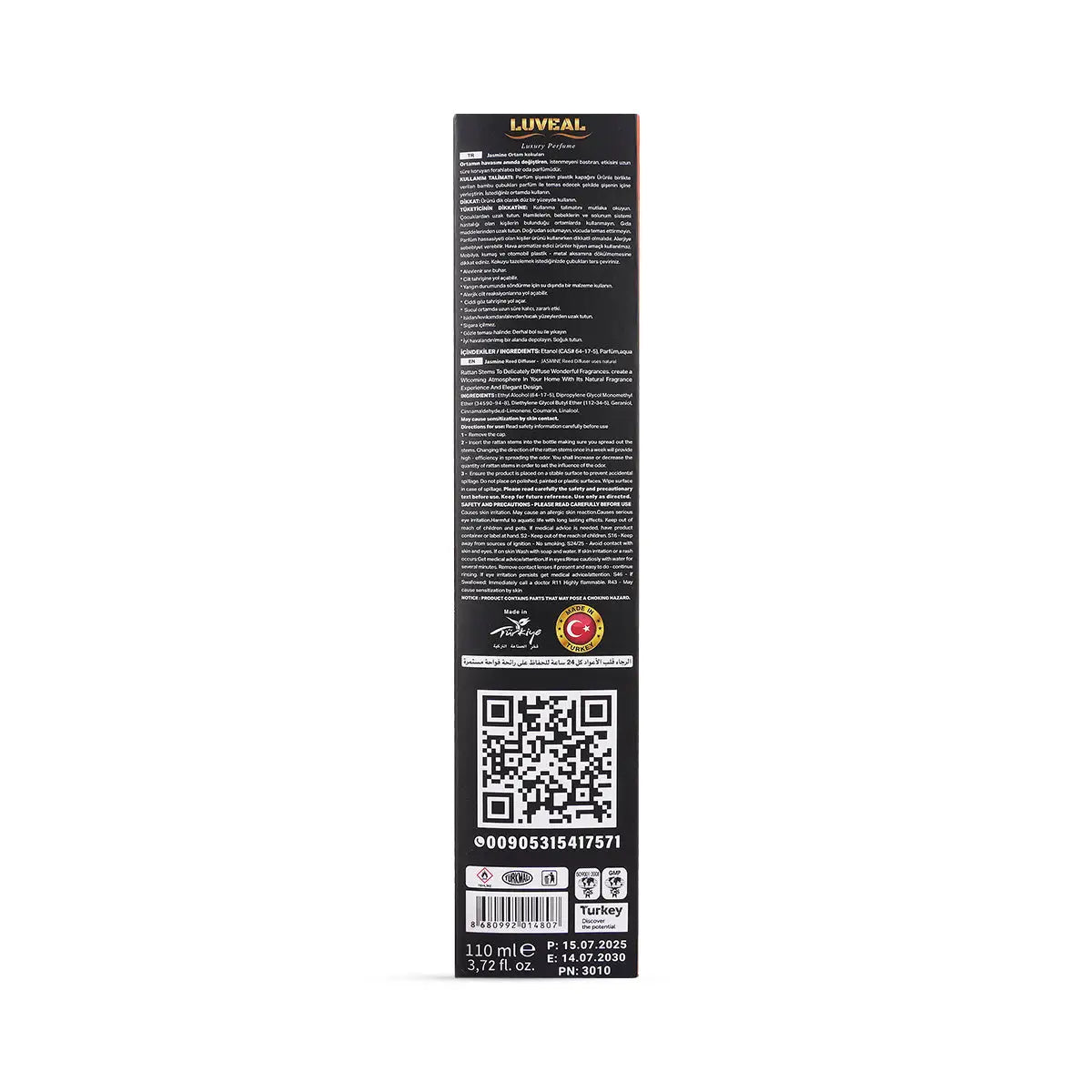 2-Luveal Luxury Reed Diffuser 110ml-Mango +1
