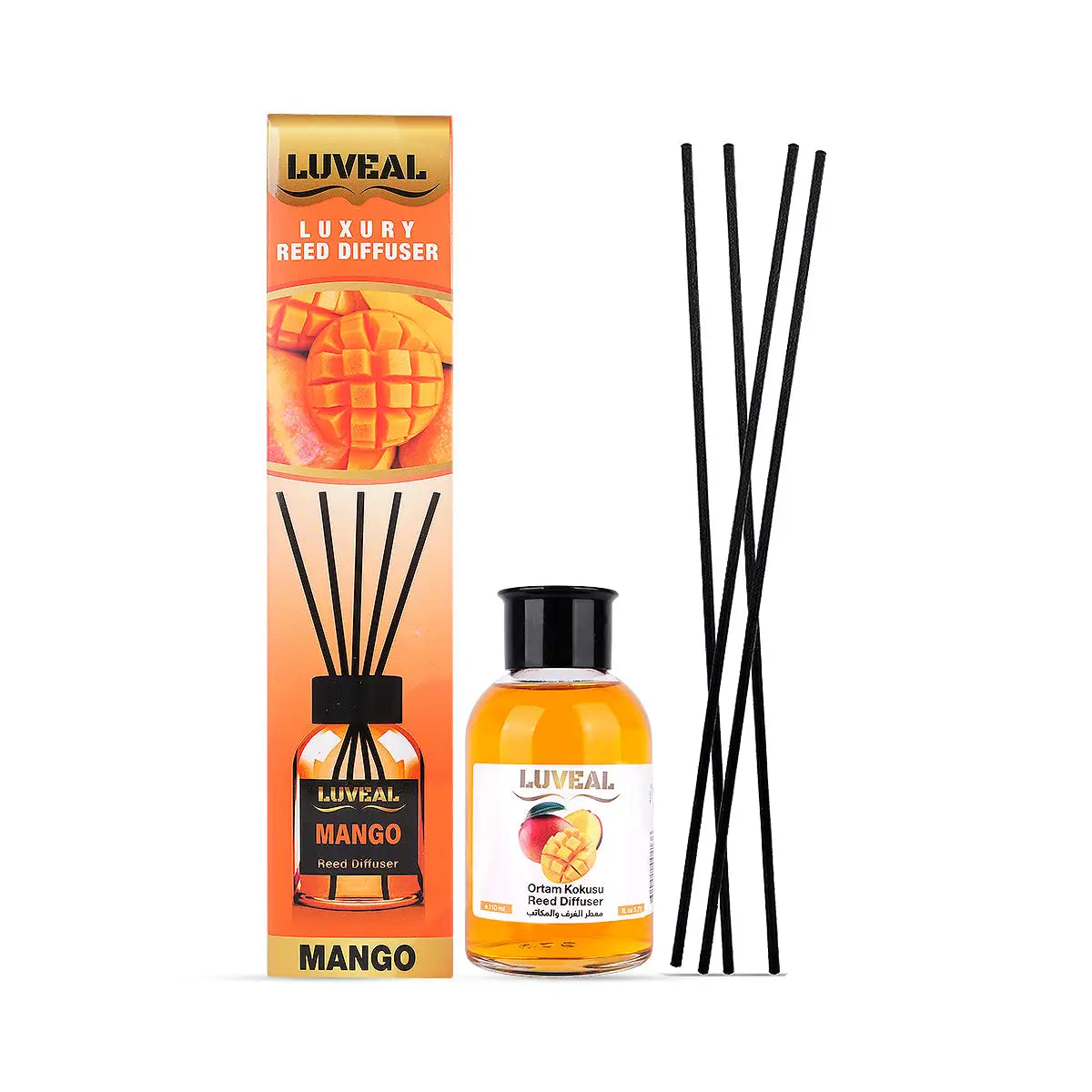 5-Luveal Luxury Reed Diffuser 110ml-Mango +4