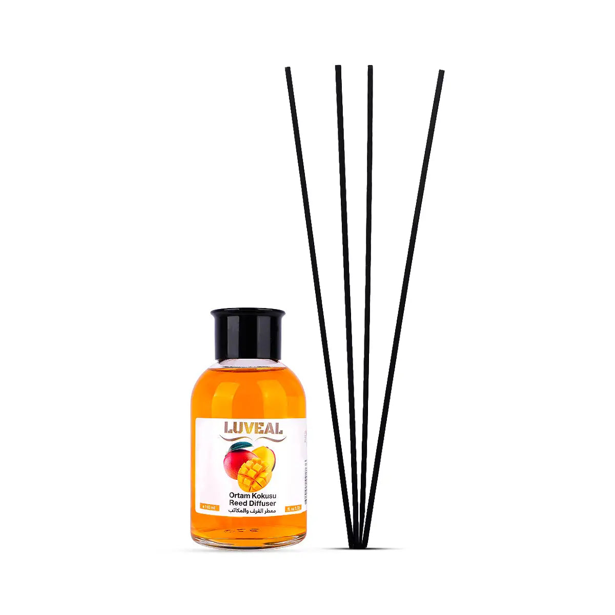 6-Luveal Luxury Reed Diffuser 110ml-Mango +5