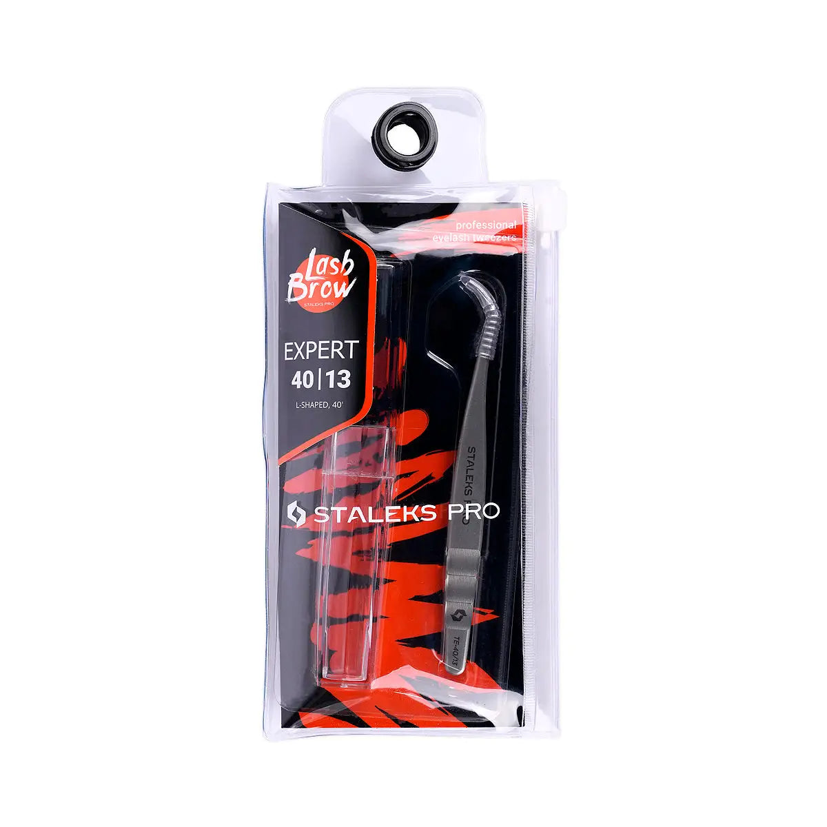2-Staleks Pro Professional Eyelash Tweezers Expert 40/13 +1