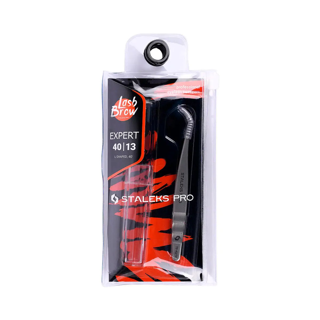 60842-Staleks Pro Professional Eyelash Tweezers Expert 40/13 +1