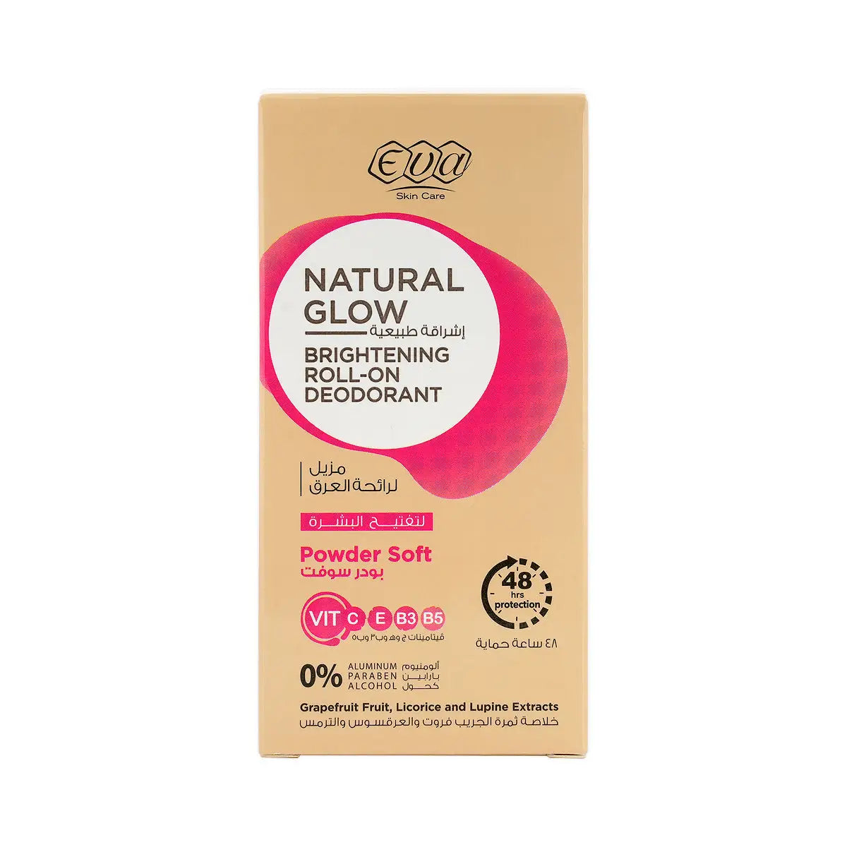 Eva Skin Care Natural Glow Bright Roll-On Powder Soft 60g