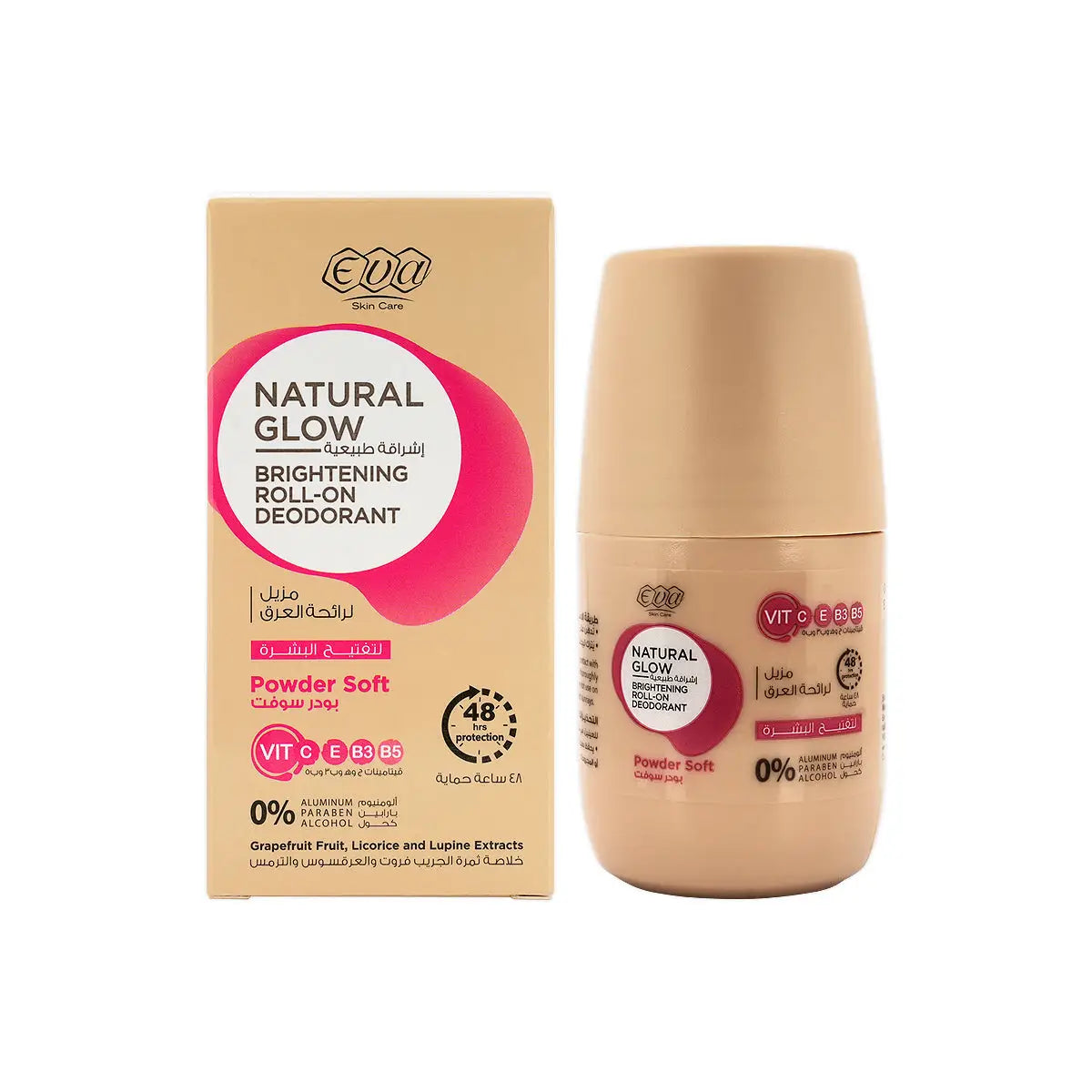 Eva Skin Care Natural Glow Bright Roll-On Powder Soft 60g