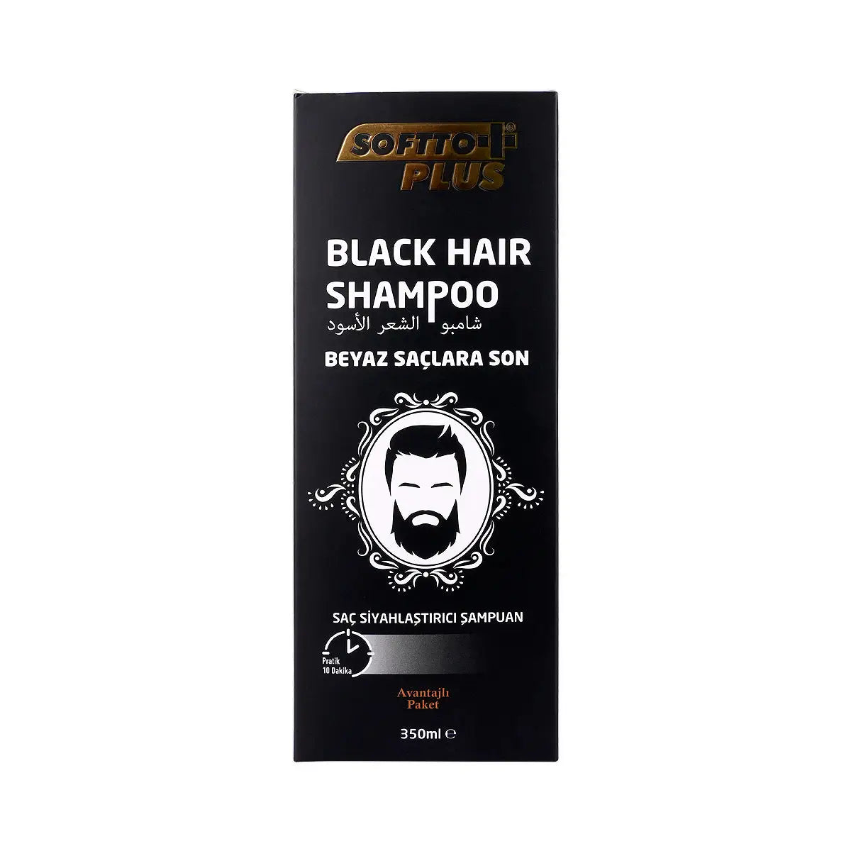 6-Softto Plus Black Hair Shampoo 350mL +5