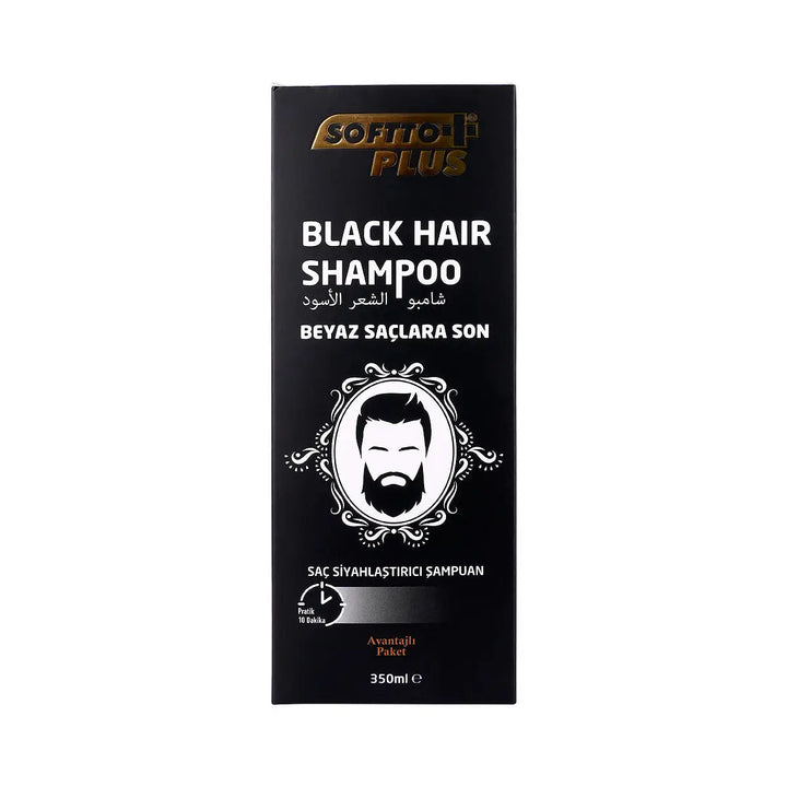 60933-Softto Plus Black Hair Shampoo 350mL +5