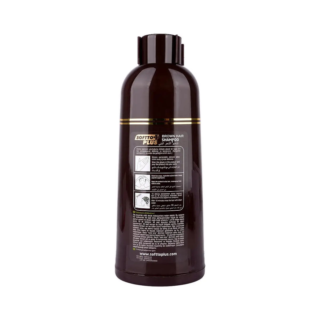 60934-Softto Plus Brown Hair Shampoo 350mL +1