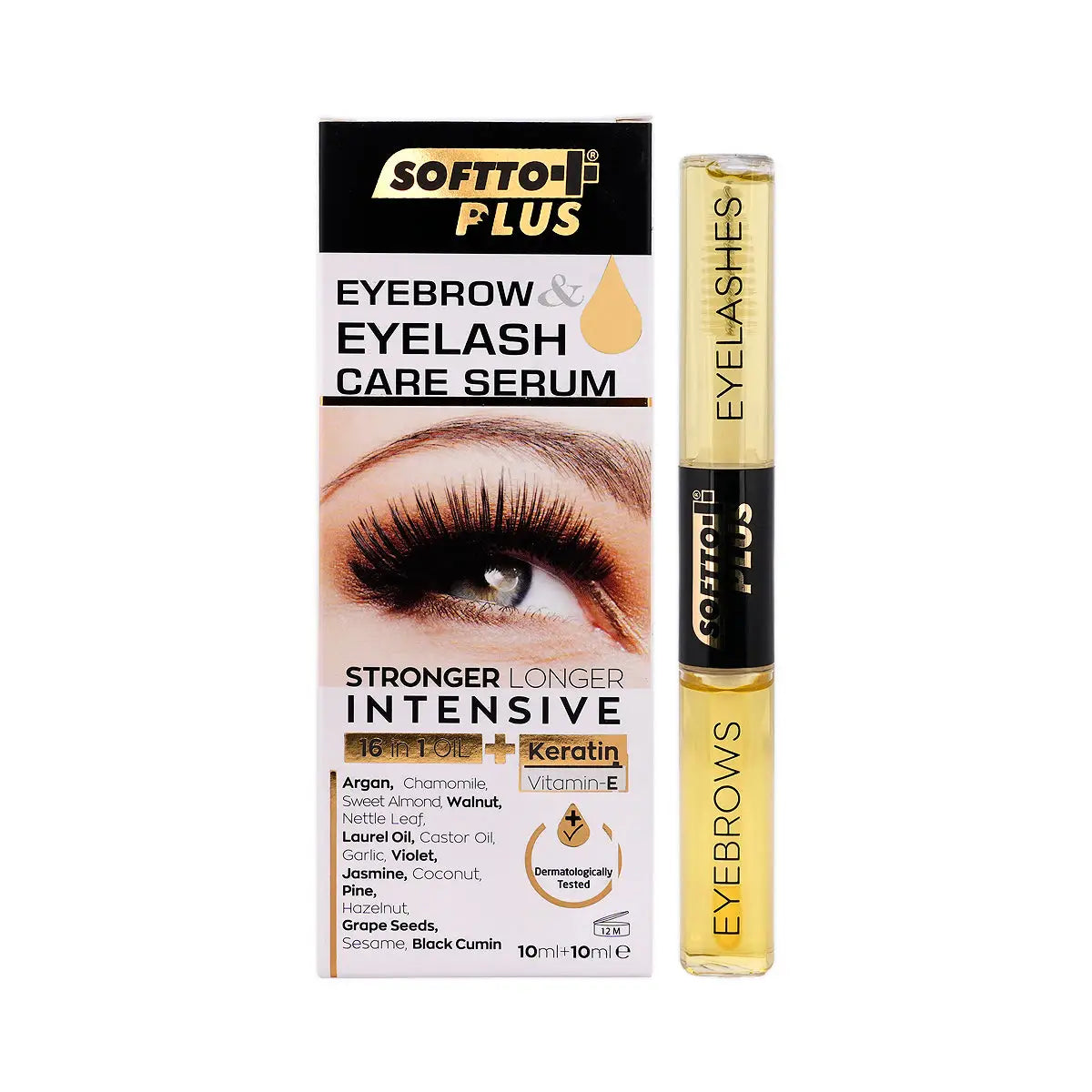 2-Softto Plus Eyebrow & Eyelash Care Serum 10mL +1