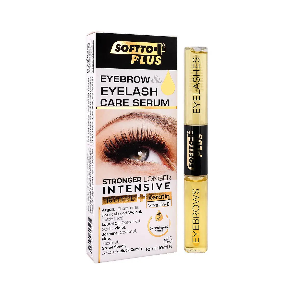 3-Softto Plus Eyebrow & Eyelash Care Serum 10mL +2