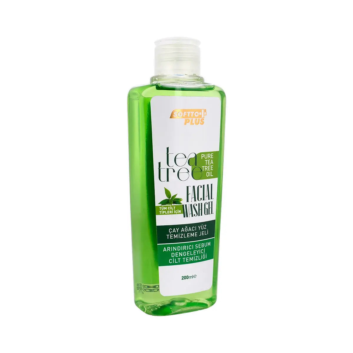 2-Softto Plus Pure Tea Tree Facial Wash Gel 200mL +1