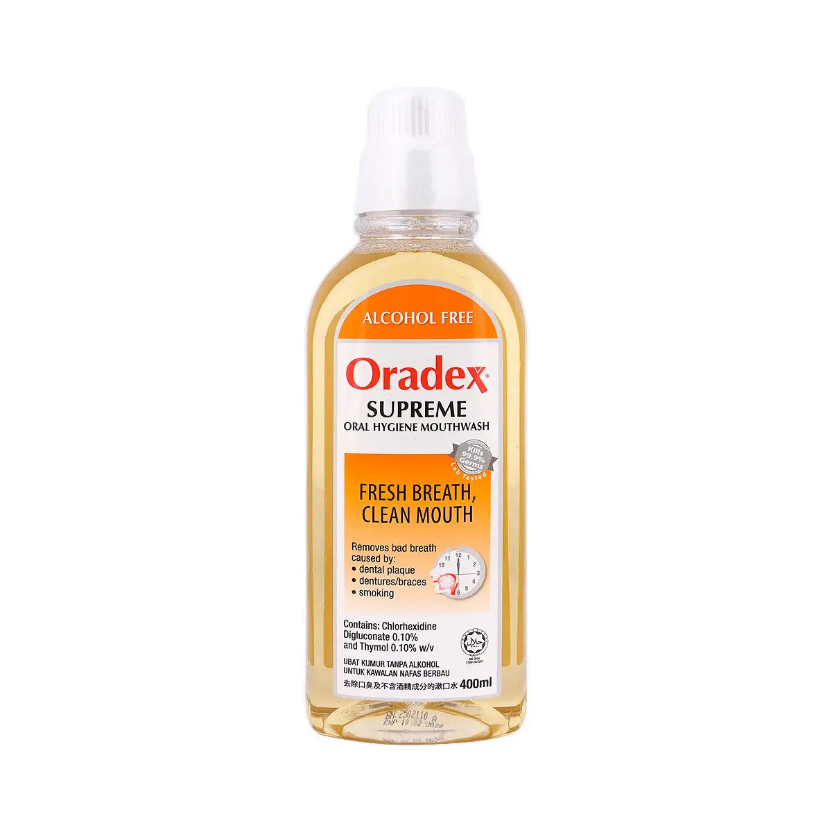 60939-Oradex Supreme Oral Hygiene Mouthwash 400mL