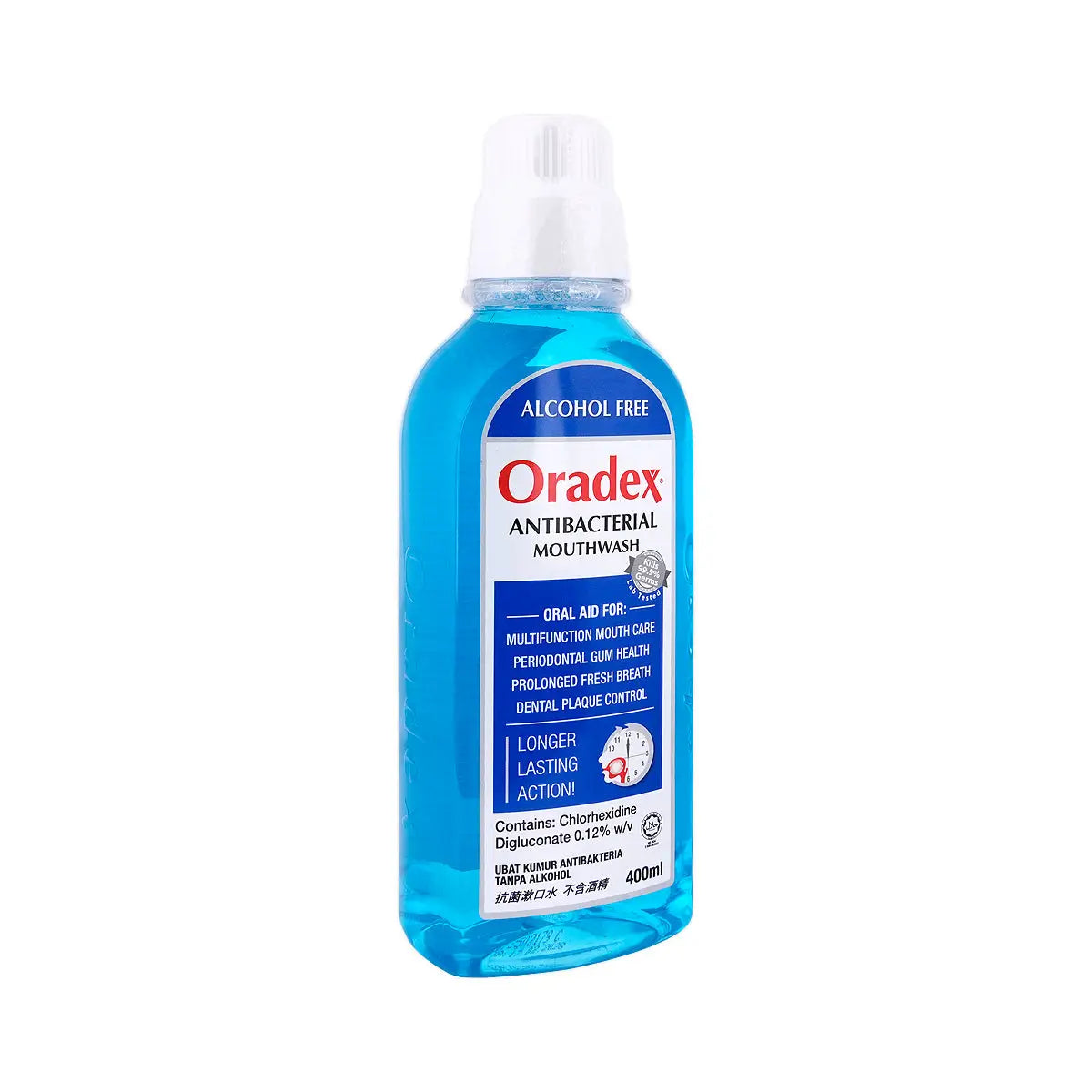 2-Oradex Antibacterial Mouthwash 400mL +1