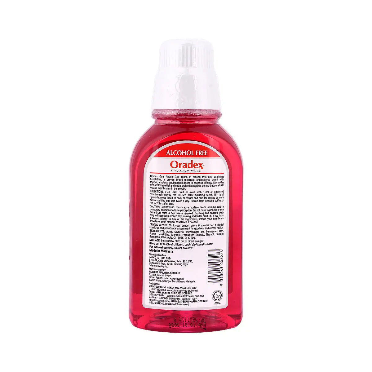 3-Oradex Dual Action Oral Rinse Mouthwash 250mL +2