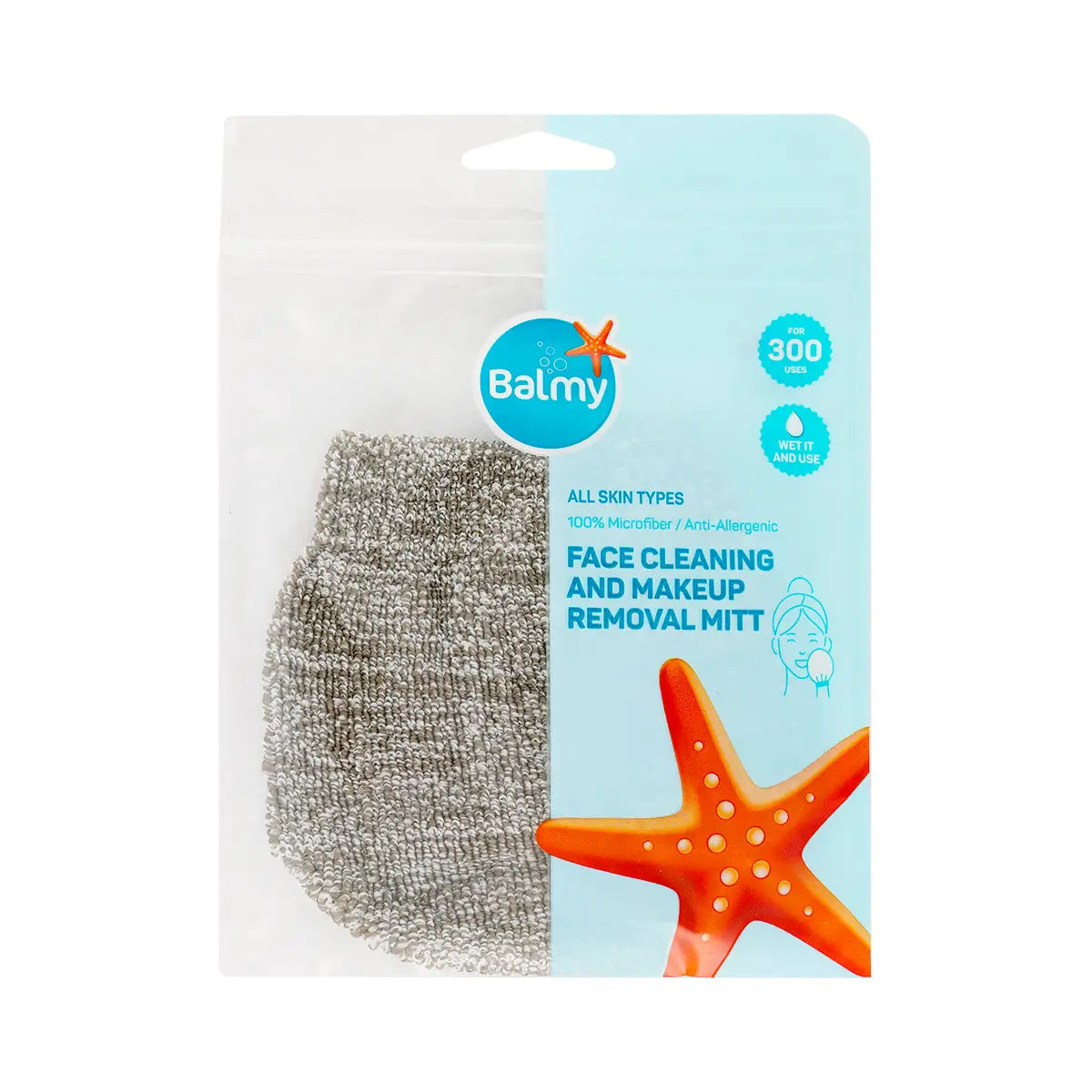 1-Balmy Face Cleaning And Makeup Removal Mitt