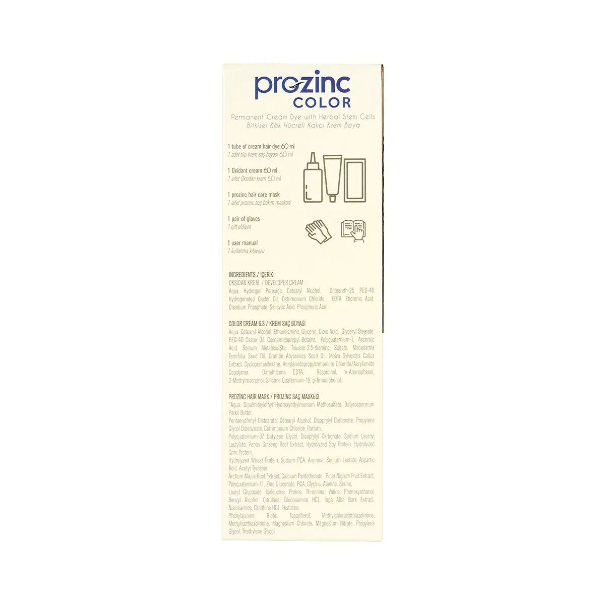 Prozinc Hair Color 6.3-Dark Golden Blonde