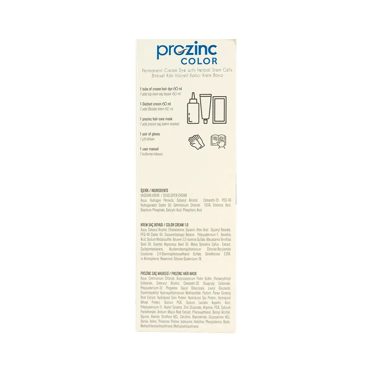 60978-Prozinc Hair Color 1.0-Black +3