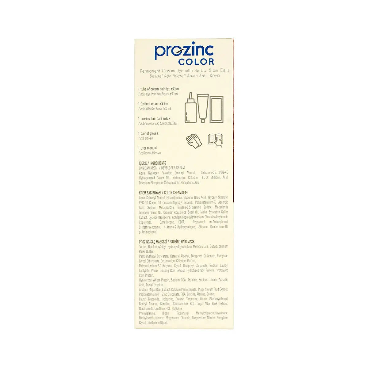 Prozinc Hair Color 8.44-Light Blonde Intense Copper