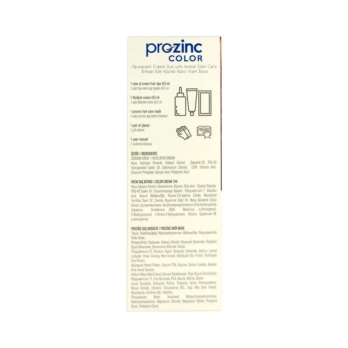 60981-Prozinc Hair Color 7.44-Blonde Intense Copper +3