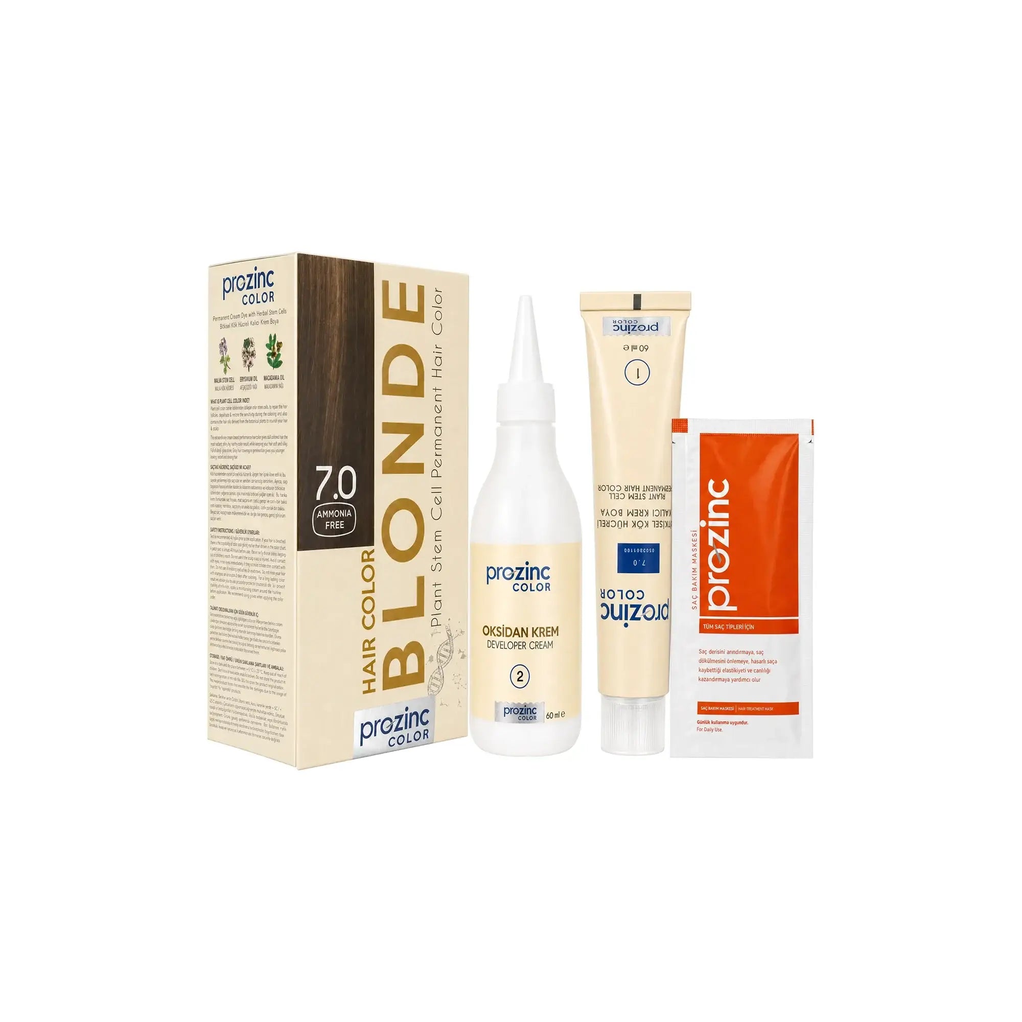 60982-Prozinc Hair Color 7.0-Blonde +5