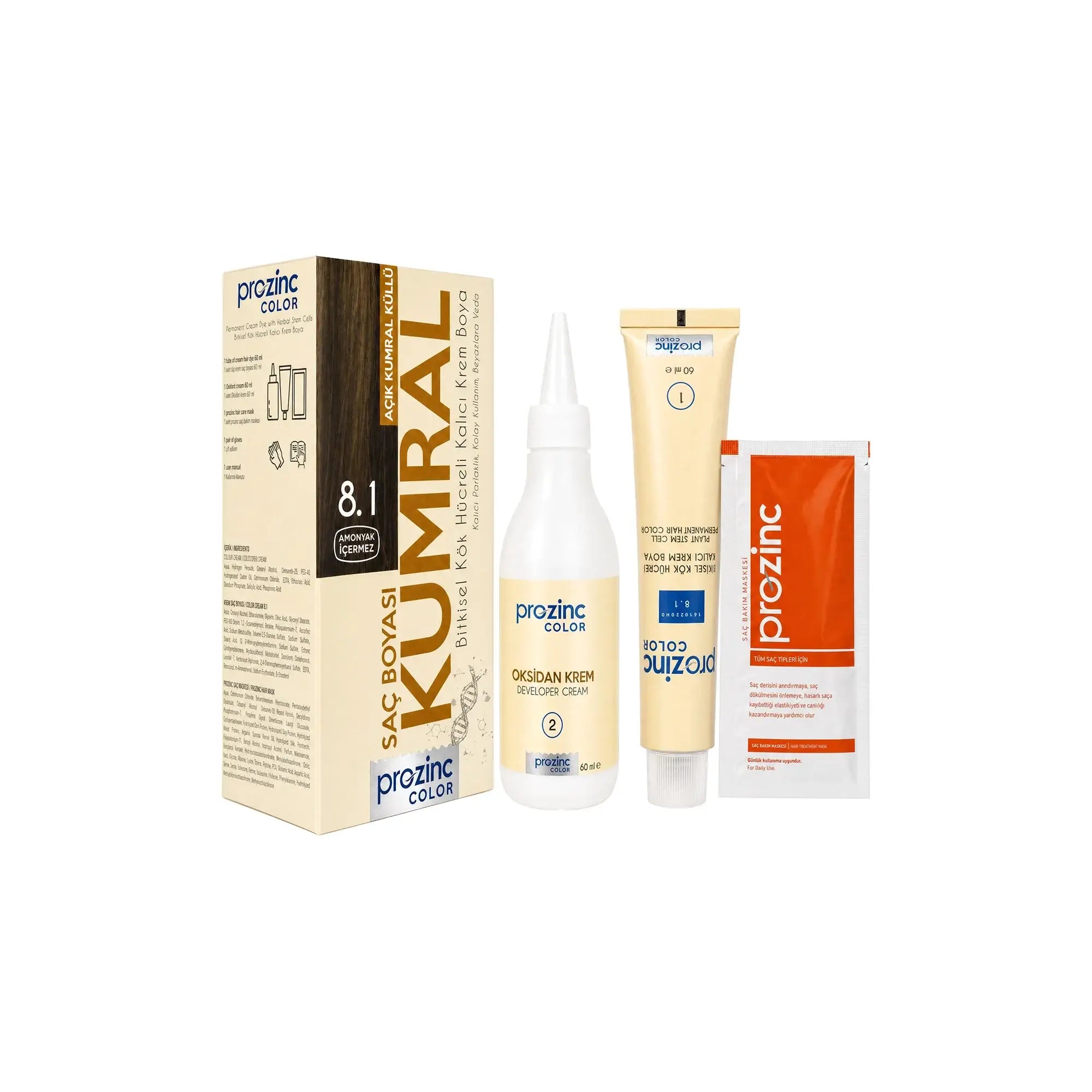60987-Prozinc Hair Color 8.1-Light Ash Blonde +5