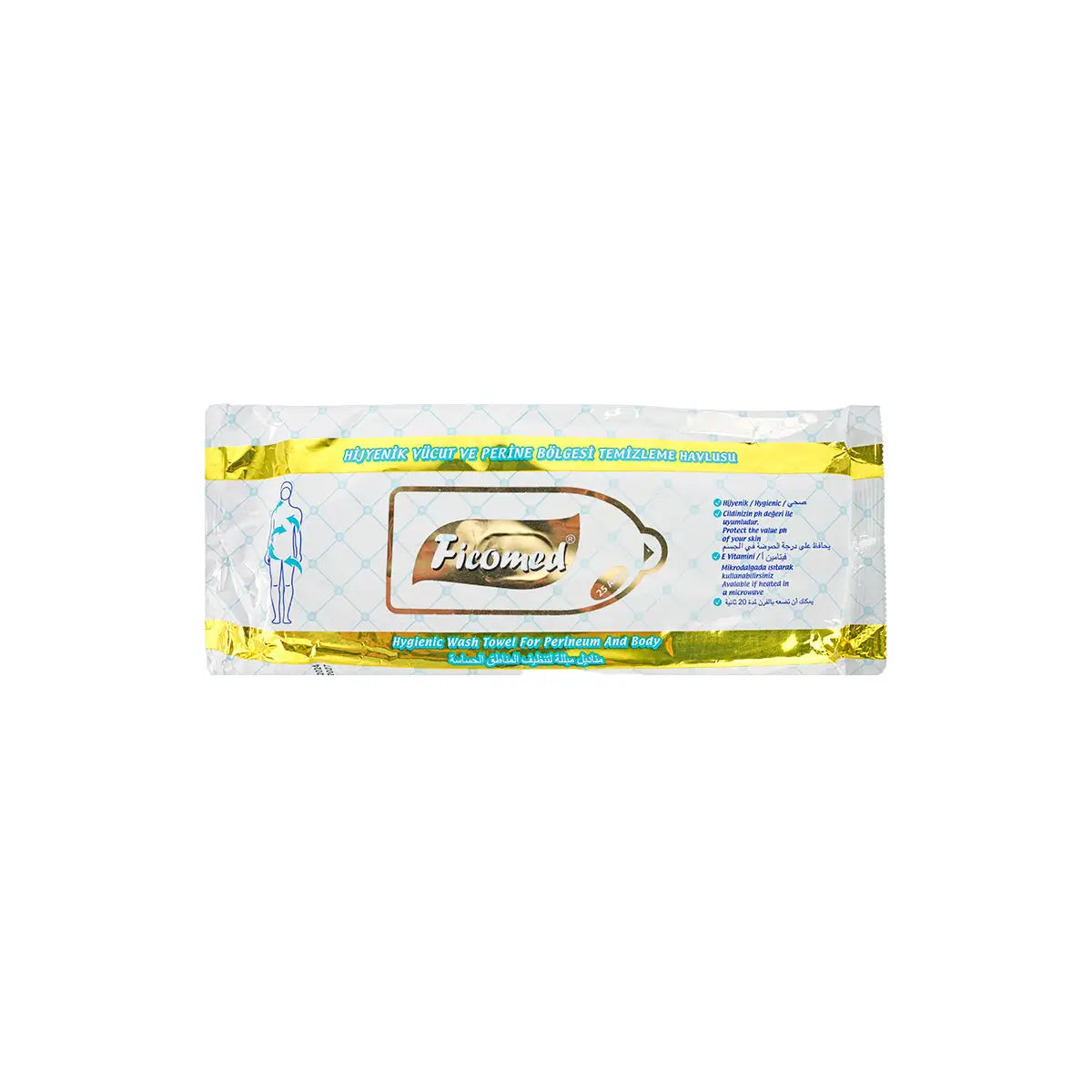 Ficomed Hygienic Wash Towel For Perineum and Body 25 Wipes