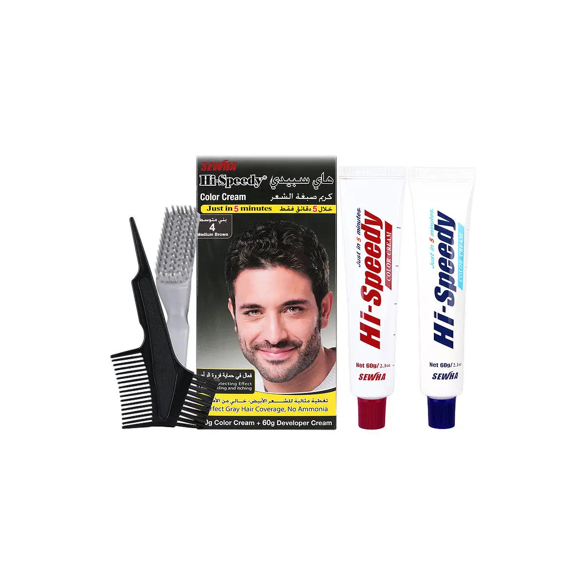 HI-Speedy Color Cream 4-Medium Brown