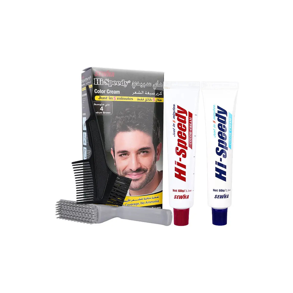 HI-Speedy Color Cream 4-Medium Brown