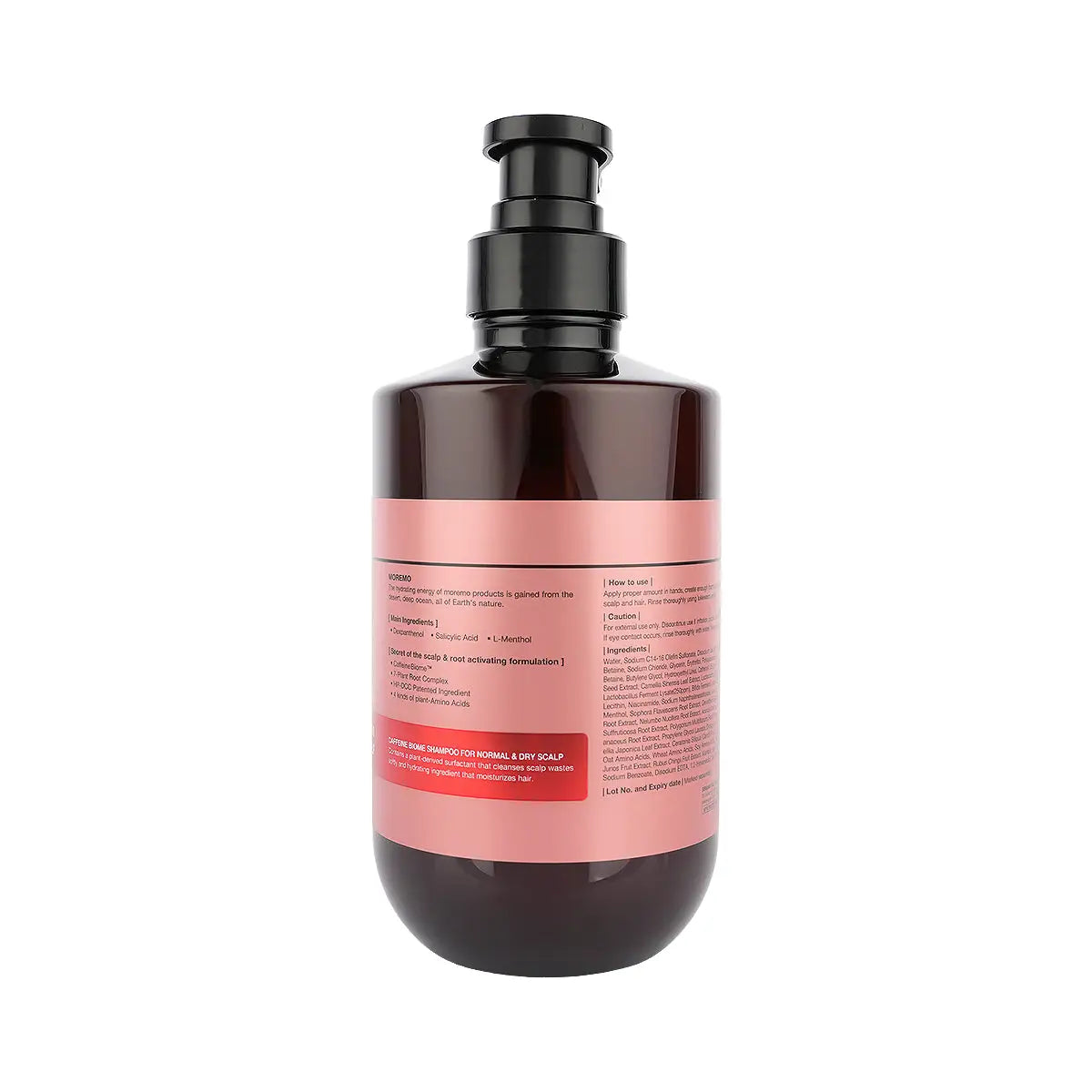 61033-Moremo Caffeine Biome Shampoo For Normal & Dry Scalp 500ml +1