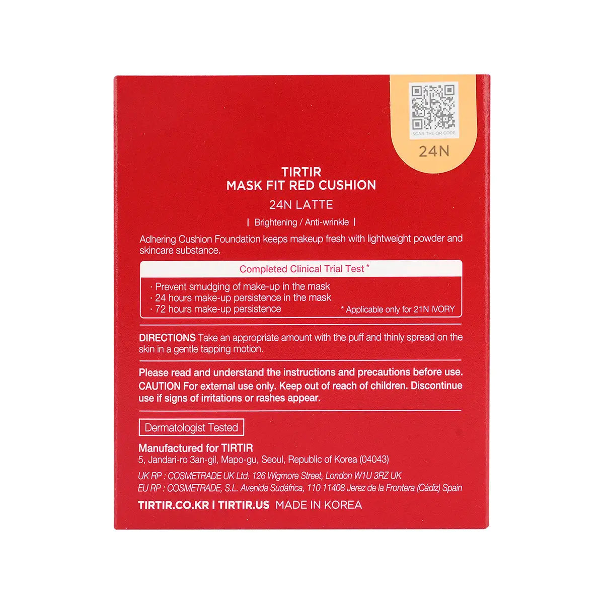 Tirtir Mask Fit Red Cushion 24N-Latte