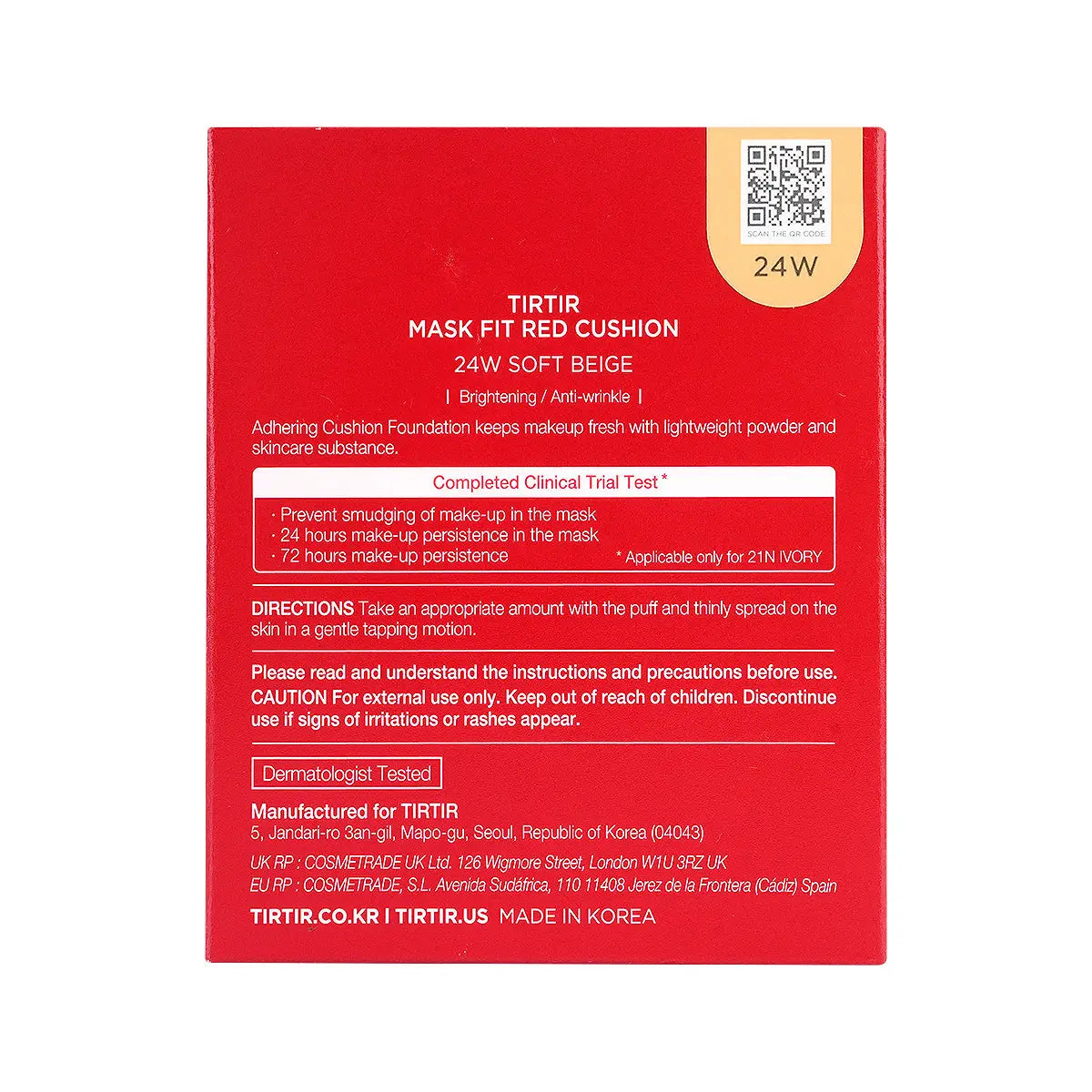 Tirtir Mask Fit Red Cushion 24W-Soft Beige