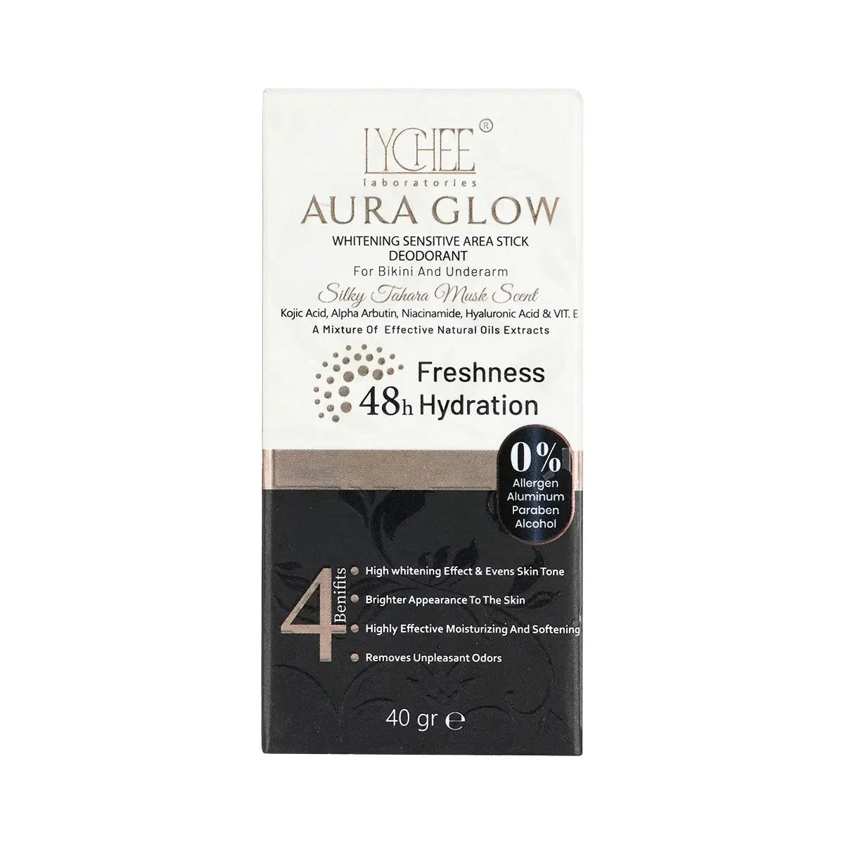 Lychee Aura Glow Whitening Sensitive Area Stick Deodorant 40g