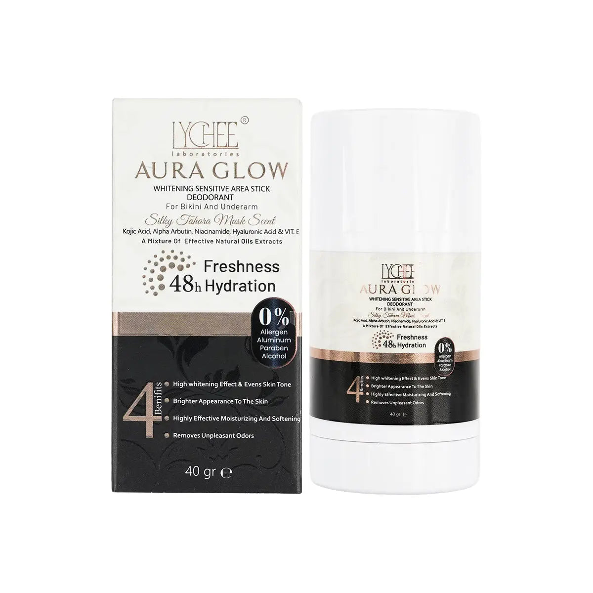 Lychee Aura Glow Whitening Sensitive Area Stick Deodorant 40g