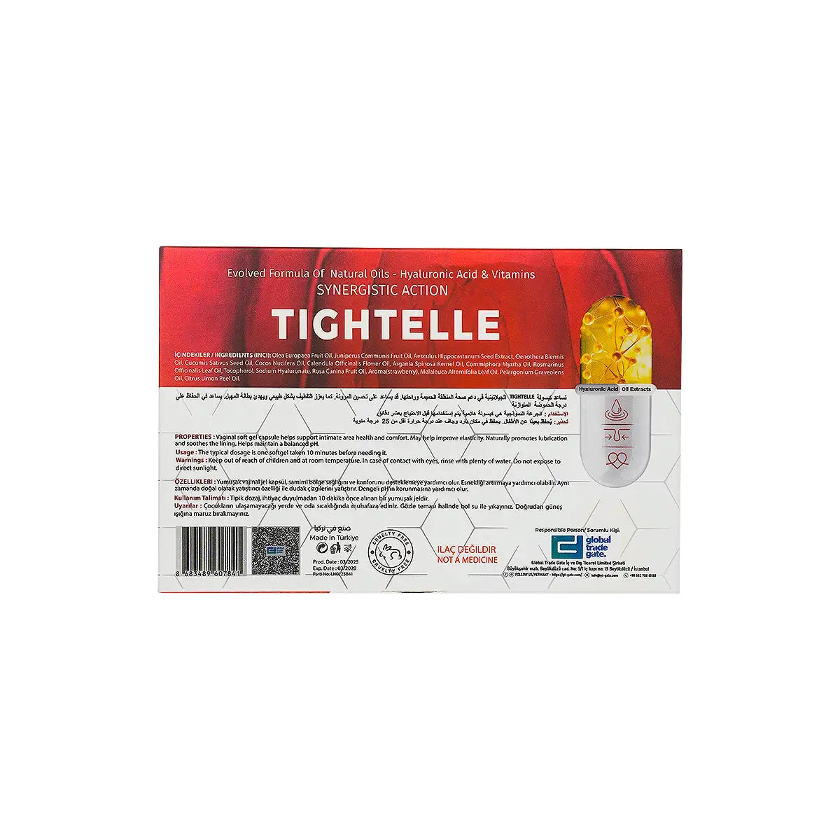 61091-Lychee Tightelle Soft Gel Vaginal 10 Capsule-Strawberry +1