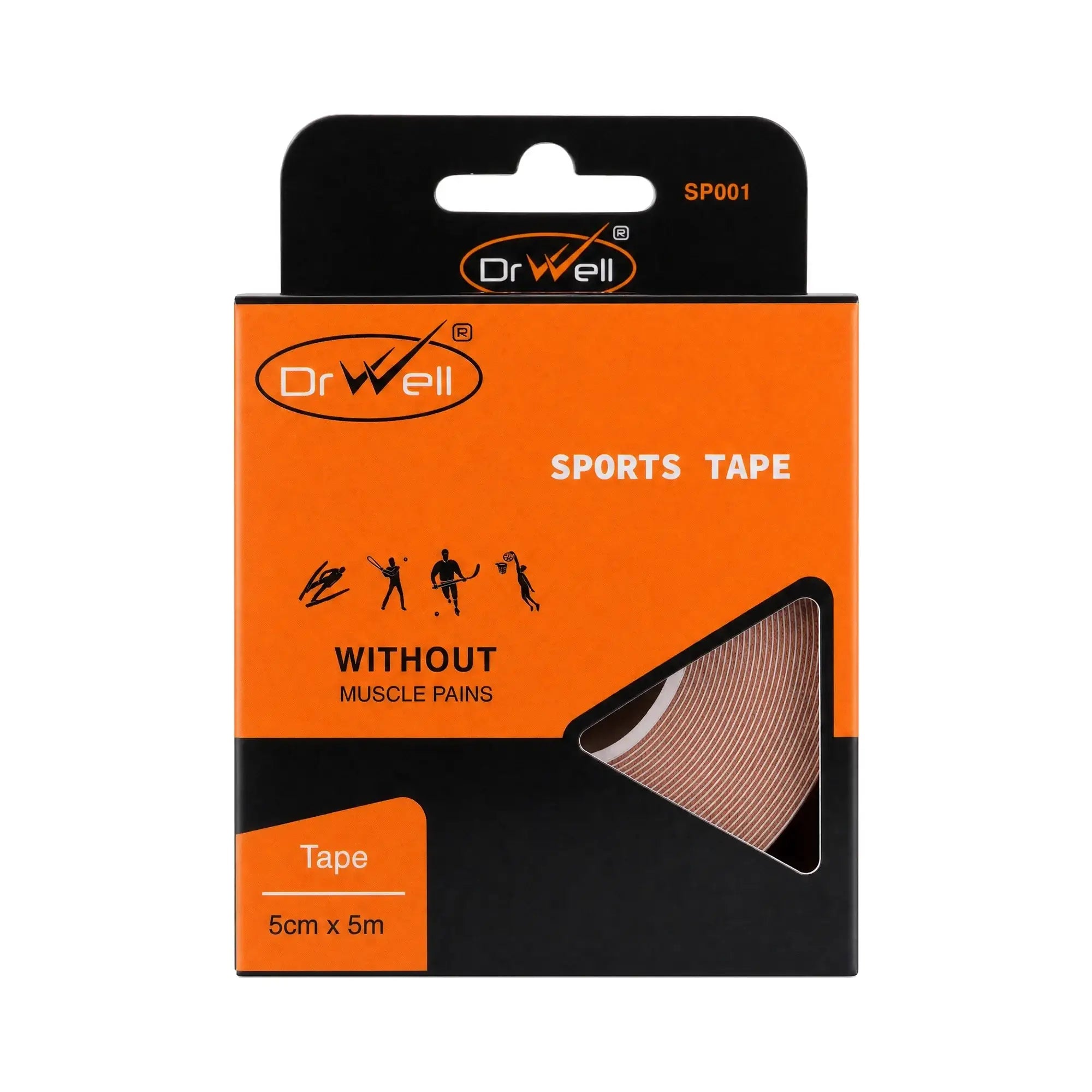 61125-Dr Well Sports Tape 5cmx5m - Beige +1