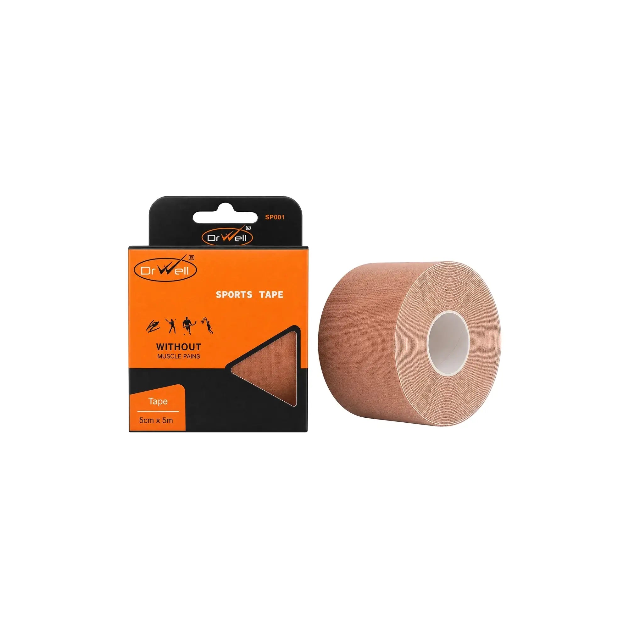 61125-Dr Well Sports Tape 5cmx5m - Beige 