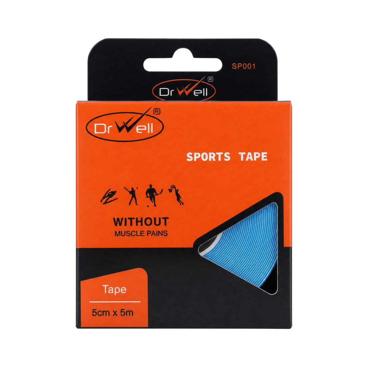 61126-Dr Well Sports Tape 5cmx5m - Blue +1
