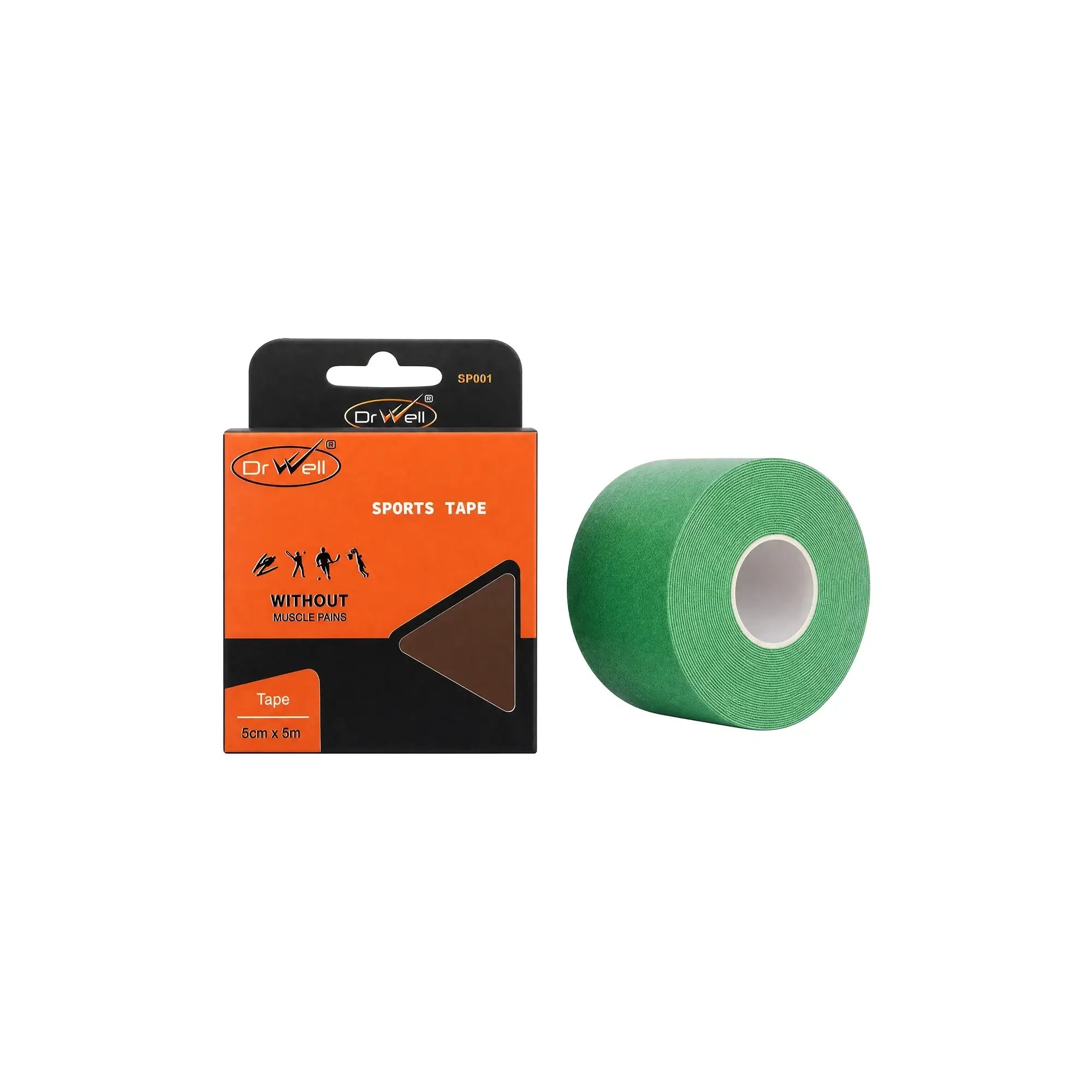 61127-Dr Well Sports Tape 5cmx5m - Green 